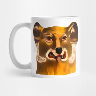 Stunned feline mask Mug